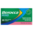 Berocca Mind Mixed Berries Effervescent Tablets, Vitamin B & C and Extract of Spanish Sage 20 Pack