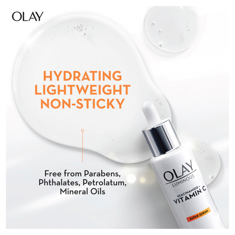 Olay Luminous Niacinamide + Vitamin C Brightening Super Serum 30ml (For Dark Spots and Dull Skin)