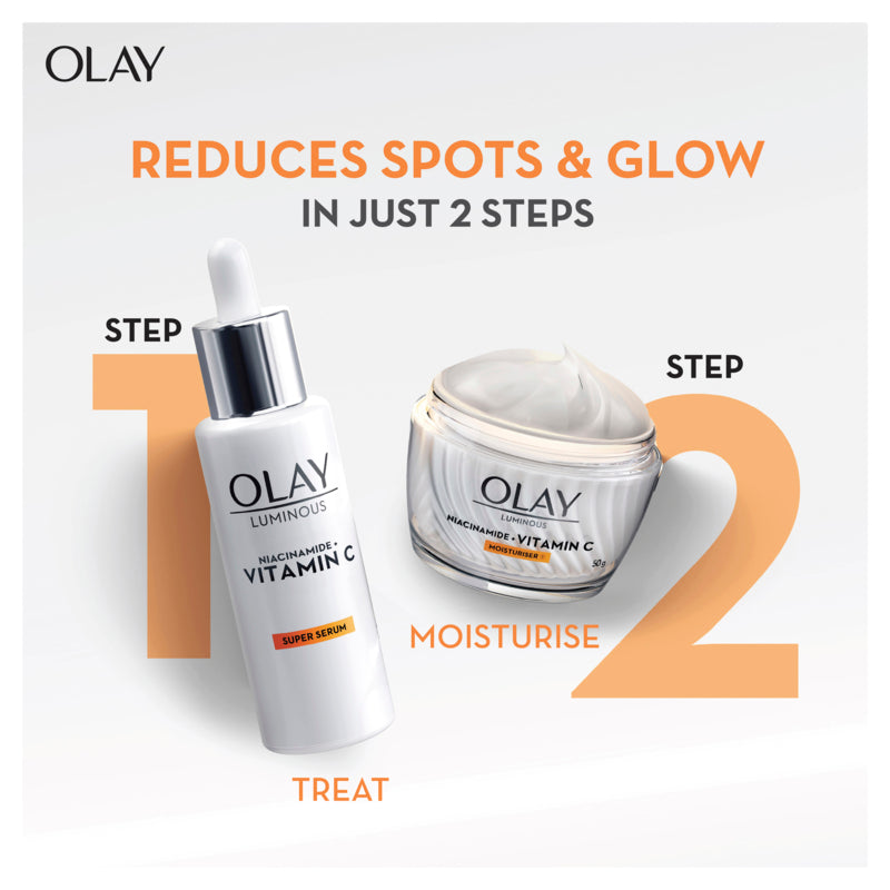 Olay Luminous Niacinamide + Vitamin C Brightening Super Serum 30ml (For Dark Spots and Dull Skin)