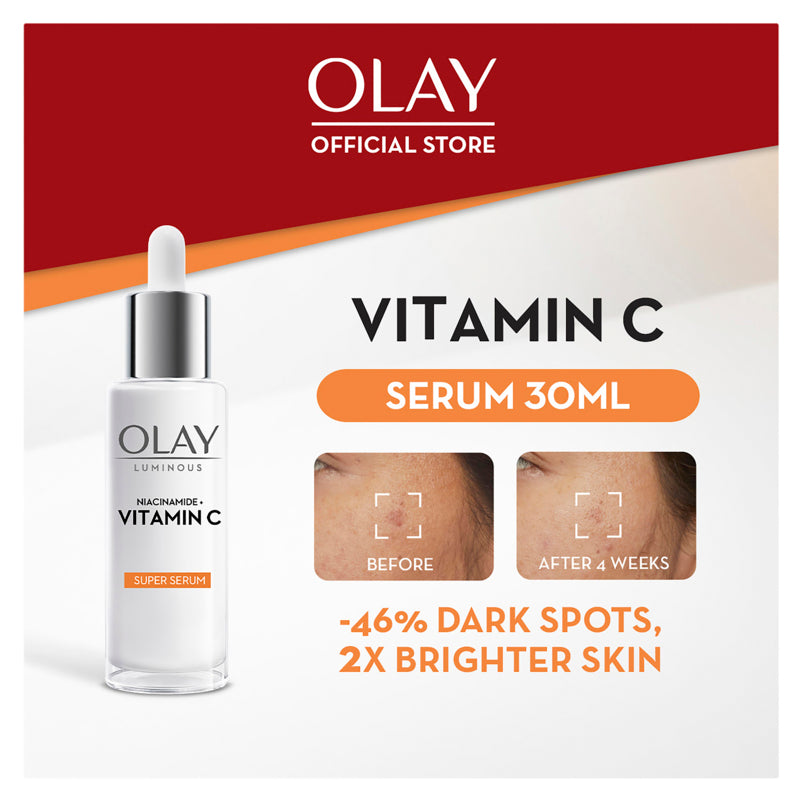 Olay Luminous Niacinamide + Vitamin C Brightening Super Serum 30ml (For Dark Spots and Dull Skin)