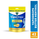 Vicks VapoDrops Butter Menthol 42 Lozenges