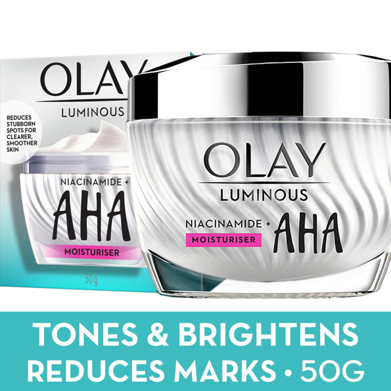 Olay Luminous Niacinamide + AHA Face Cream Moisturiser 50g