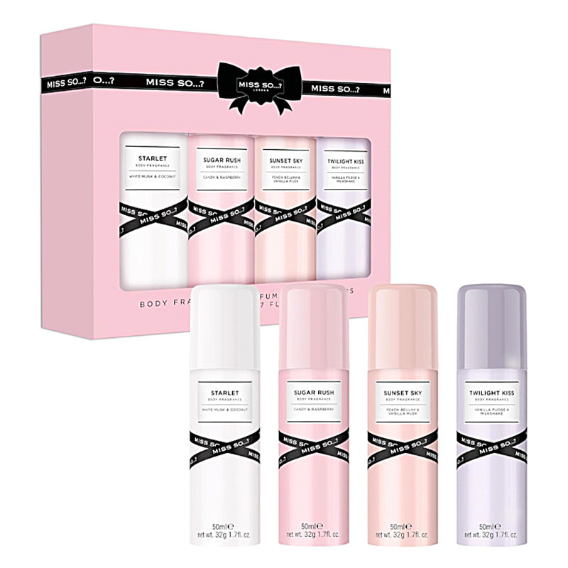 Miss So...? Mini's Galore Body Spray 4 Piece Gift Set