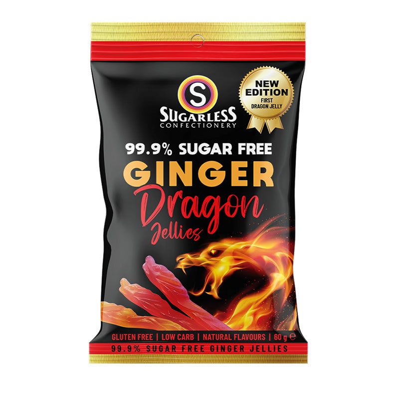 Sugarless Confectionery Ginger Dragon Jellies 60g