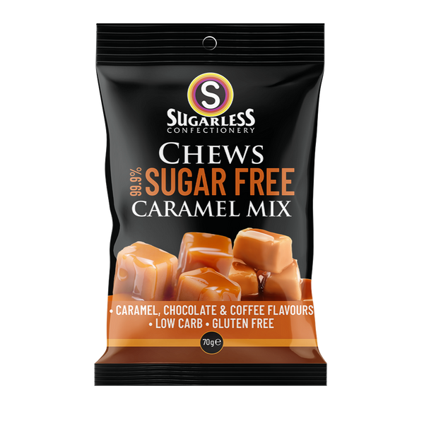 Sugarless Confectionery Caramel Mix Chews 70g