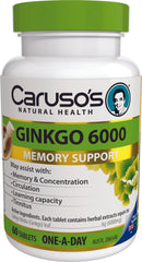 Carusos Ginkgo 6000 60 Tablets