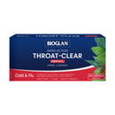 Box of Bioglan Throat-Clear lozenges on a white background