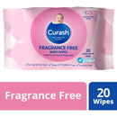 Curash Baby Wipes Fragrance Free 20 pack