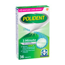 Polident 3 Minute Daily Cleanser for Dentures 36 Tablets
