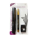 Colormates Liquid Eyeliner, Pencil & Sharpener Black