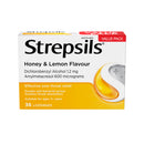 Strepsils Sore Throat Relief Honey & Lemon Lozenges 36 Pack