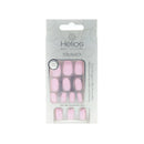 Helios Polished Press On Nails - Pale Pink Gloss Oval 24 pieces