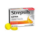 Strepsils Extra Honey & Lemon Fast Numbing Sore Throat Pain Relief with Anaesthetic Lozenges 36 Pack