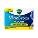 Vicks VapoDrops + Cough Honey Lemon Menthol 16 Lozenges