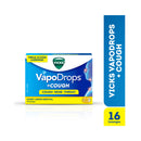 Vicks VapoDrops + Cough Honey Lemon Menthol 16 Lozenges