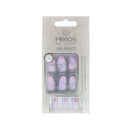 Helios Gel Effect Press On Nails - Pink Marble Coffin 24 pieces