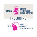 Veet Pure Hair Removal Cold Wax Strips Legs and Body Sensitive Skin 20 Pack