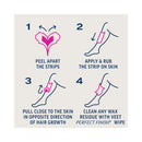 Veet Pure Hair Removal Cold Wax Strips Legs and Body Sensitive Skin 40 Pack