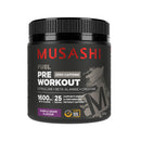 Musashi Fuel Pre-Workout Zero Caffeine Powder Purple Grape Flavour 225g