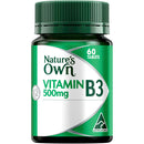 Natures Own Vitamin B3 500mg 60Tabs