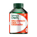 Natures Own Triple Strength Garlic + C & Horseradish Tablets 150 Tabs
