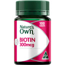 Natures Own Biotin 300mcg 100 Tablets
