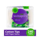 Swisspers Cotton Tips Paper Stems - 240 Pack