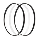 Lady Jayne Clear & Black Snagless Elastomer Elastics - 50 Pack