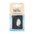 Lady Jayne Black Snagless Elastics - 18 Pack