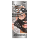 7th Heaven Mens Activated Charcoal Black Clay Peel-Off Face Mask on a white background