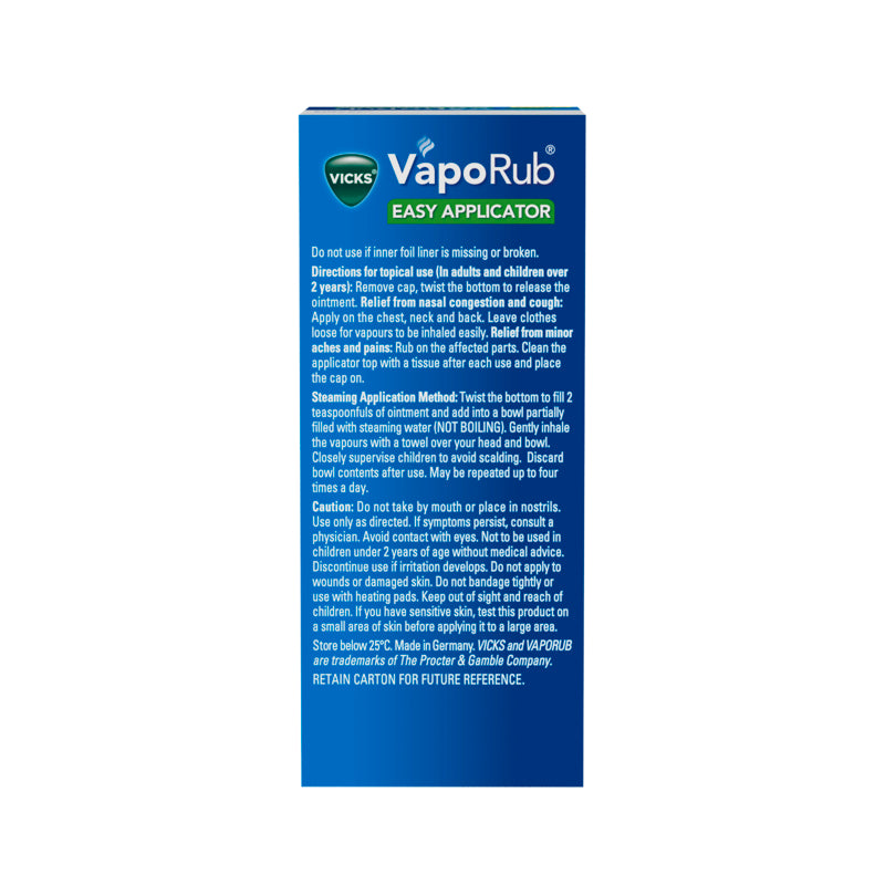 Vicks VapoRub No Touch Applicator Decongestant Cough Cold Rub 35g