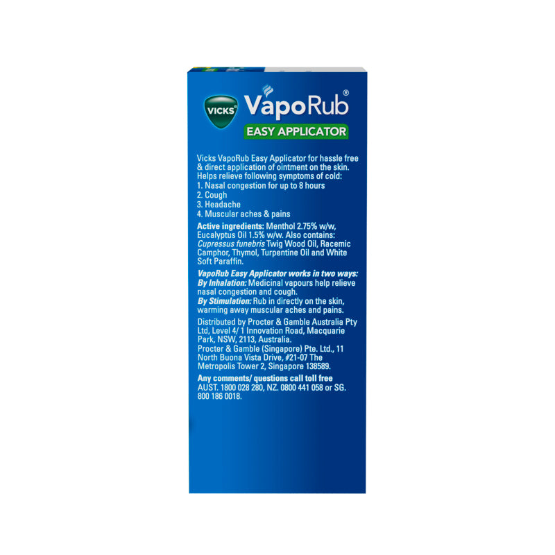 Vicks VapoRub No Touch Applicator Decongestant Cough Cold Rub 35g