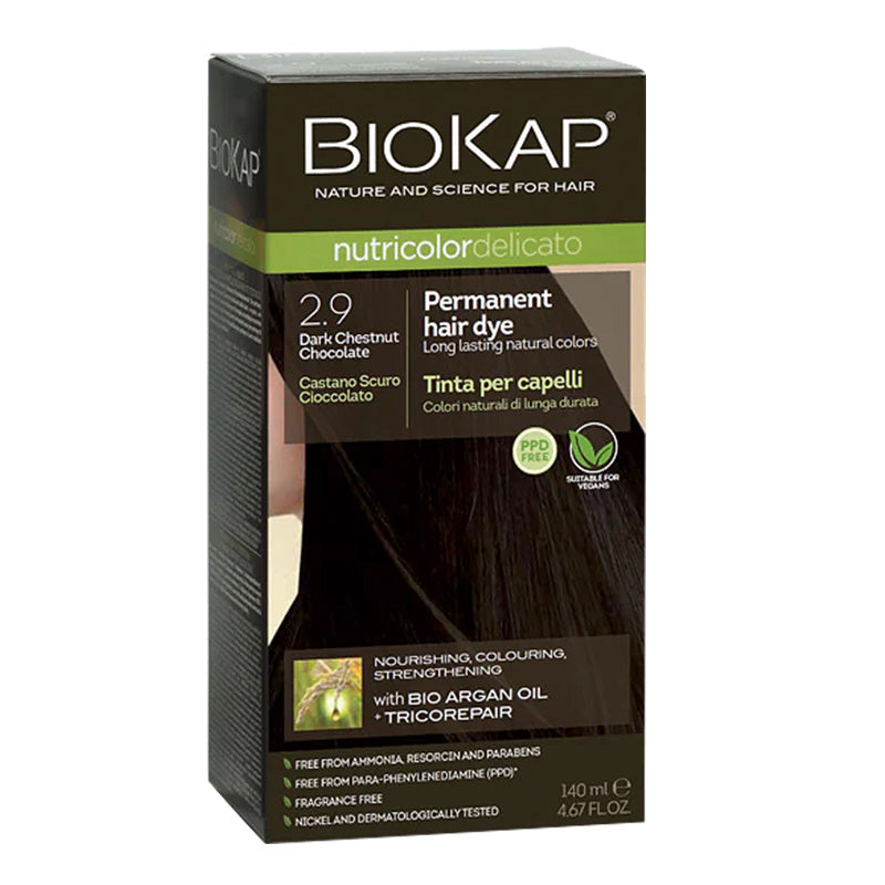 BioKap Nutricolor Delicato 2.9 Dark Chestnut Chocolate Permanent Hair Dye