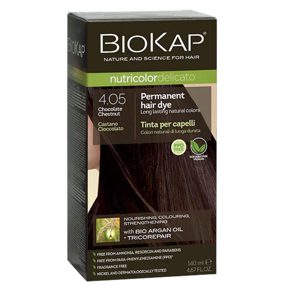 BioKap Nutricolor Delicato 4.05 Chocolate Chestnut Permanent Hair Dye
