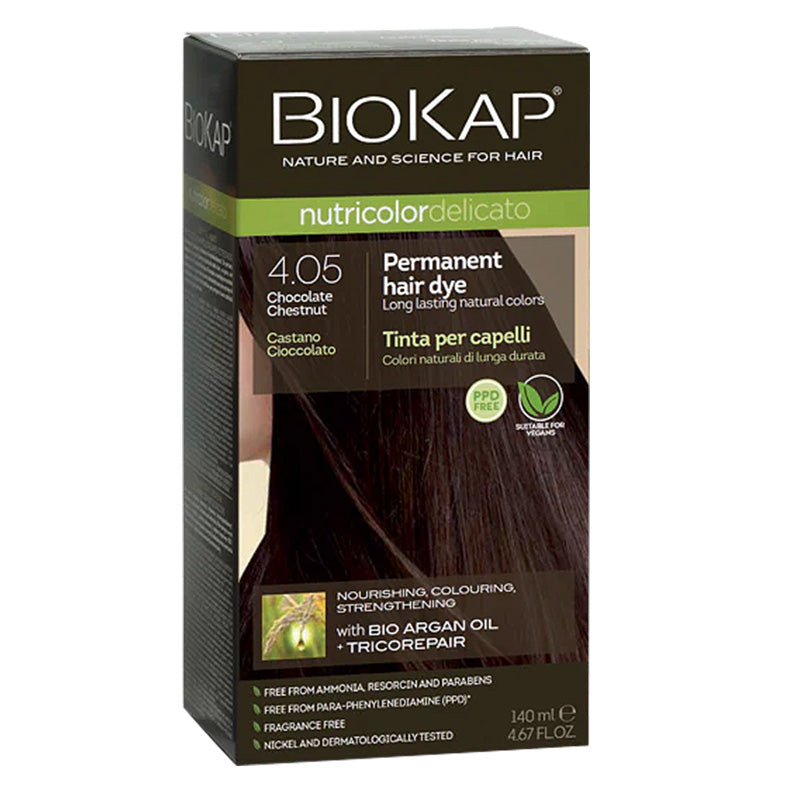 BioKap Nutricolor Delicato 4.05 Chocolate Chestnut Permanent Hair Dye