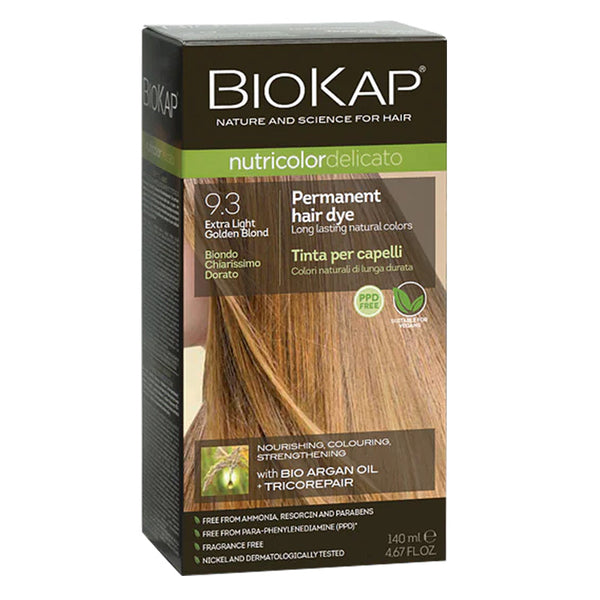 BioKap Nutricolor Delicato 9.3 Extra Light Golden Blond Permanent Hair Dye
