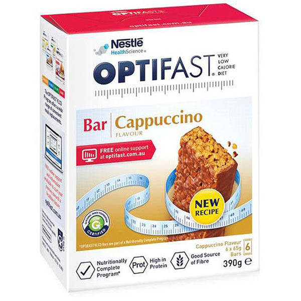 Optifast VLCD Cappuccino Bar 6 Pack 60g Bars