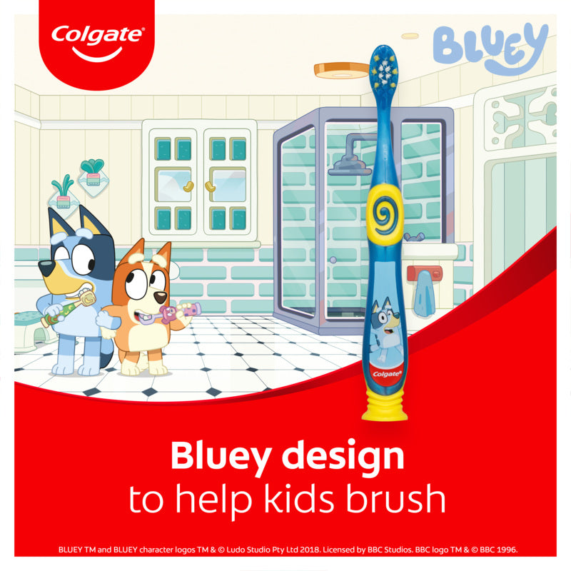 Colgate Kids Junior Bluey Manual Toothbrush Extra Soft Children 2-5 Years 1 Pack