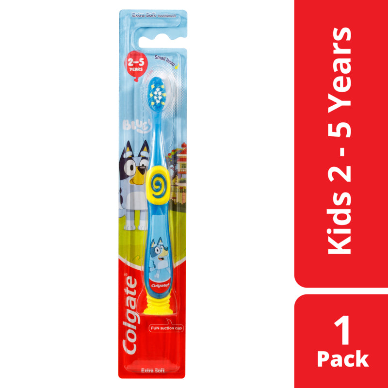 Colgate Kids Junior Bluey Manual Toothbrush Extra Soft Children 2-5 Years 1 Pack