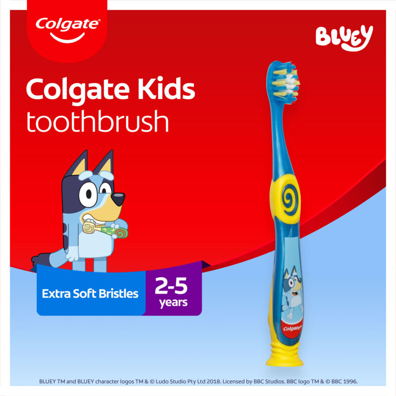 Colgate Kids Junior Bluey Manual Toothbrush Extra Soft Children 2-5 Years 1 Pack