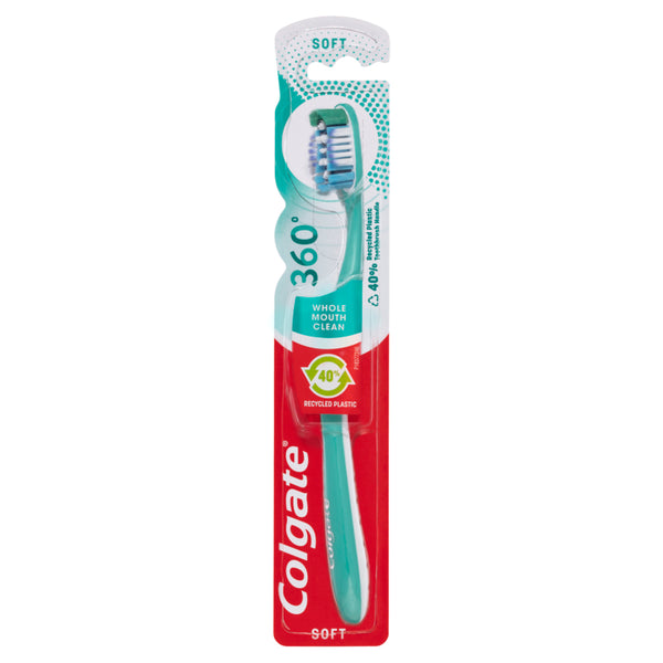 Colgate 360° Whole Mouth Clean Manual Toothbrush Soft 1 Pack