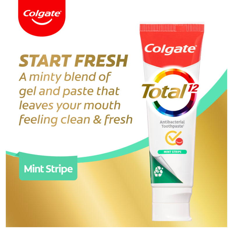 Colgate Total Mint Stripe Gel Antibacterial Toothpaste 115g