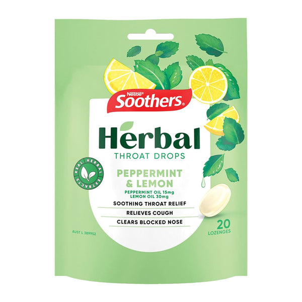 Nestle Soothers Herbal Peppermint & Lemon 20 Lozenges