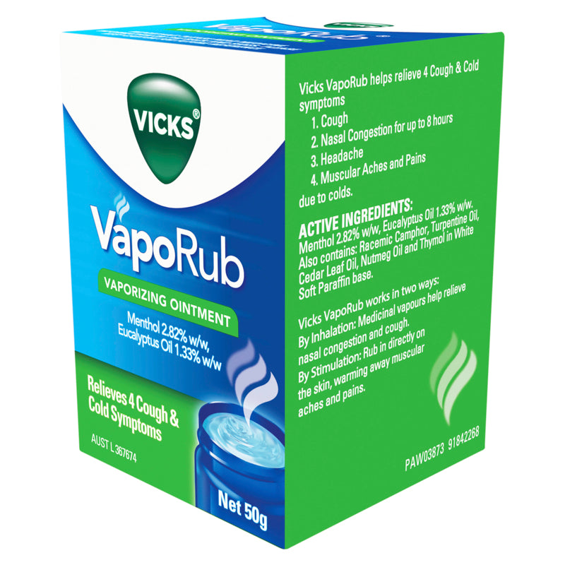 Vicks VapoRub Vaporizing Ointment 50g