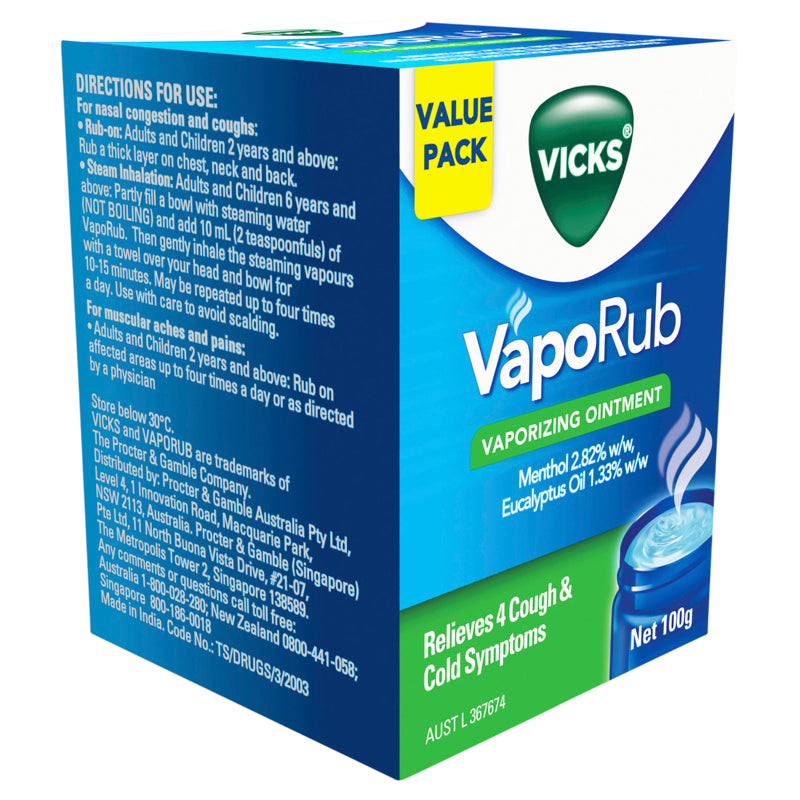 Vicks VapoRub Vaporizing Ointment 100g