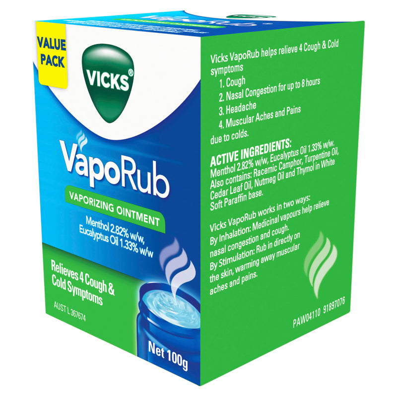 Vicks VapoRub Vaporizing Ointment 100g