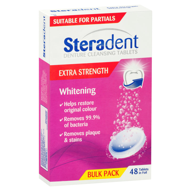 Steradent Whitening Tablets Extra Strength 48 Pack