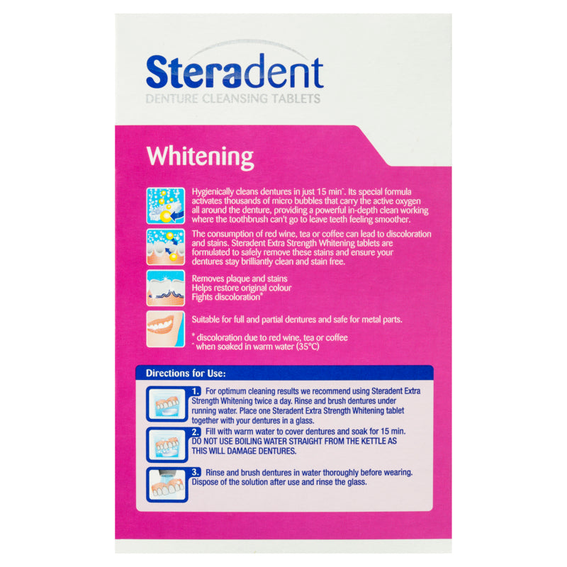 Steradent Whitening Tablets Extra Strength 48 Pack