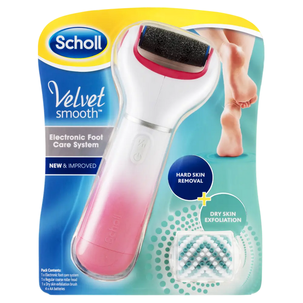 Scholl Velvet Smooth Electronic Foot Care System Pink