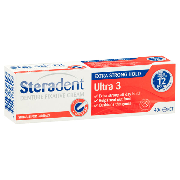 Steradent Ultra 3 Denture Fixative Cream 40g